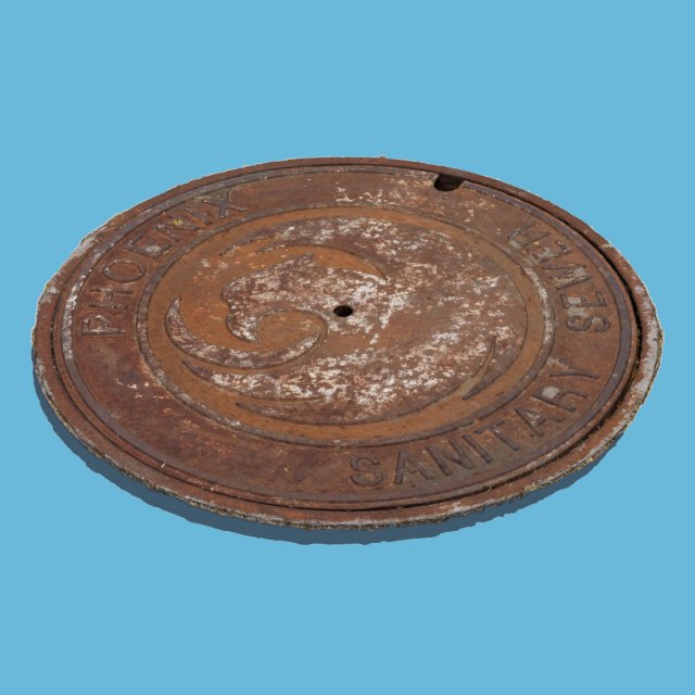 sanitary manhole cover Modelo 3D .c4d .max .obj .3ds .fbx .stl .blend 