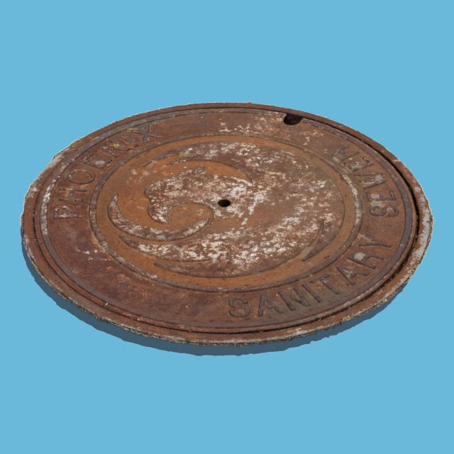 sanitary manhole cover 3D Model .c4d .max .obj .3ds .fbx .stl .blend 