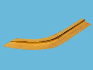 canto do meio-fio amarelo Modelo 3D