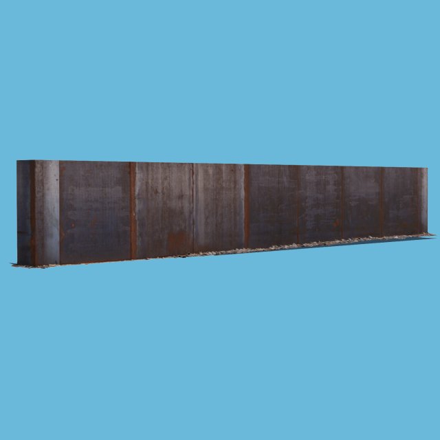 rusty metal wall Modèle 3D .c4d .max .obj .3ds .fbx .stl .blend 
