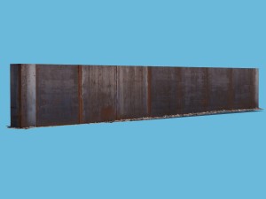 rusty metal wall 3D Model