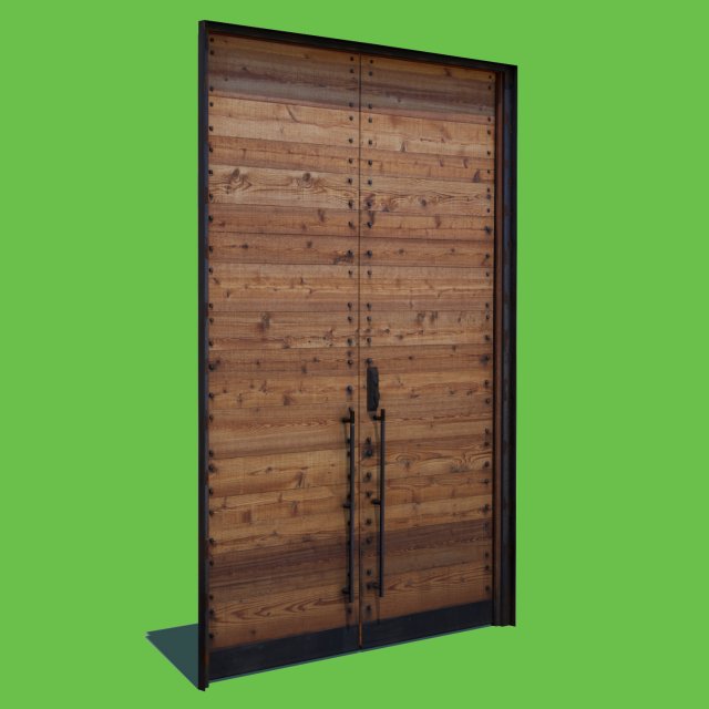 wooden door 3D Модель .c4d .max .obj .3ds .fbx .stl .blend