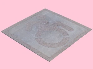 spazio concreto per disabili Modello 3D