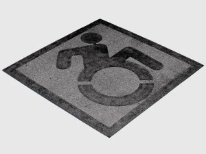concrete handicap space 3D Model