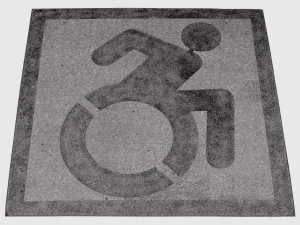 concrete handicap space 3D Model