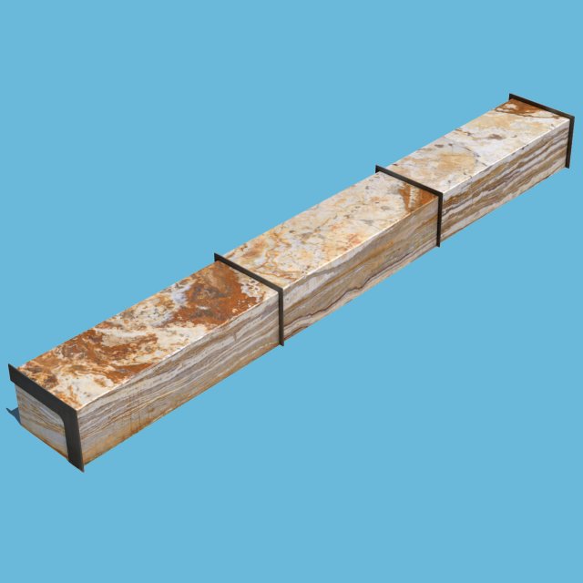 long marble bench Modello 3D .c4d .max .obj .3ds .fbx .stl .blend 