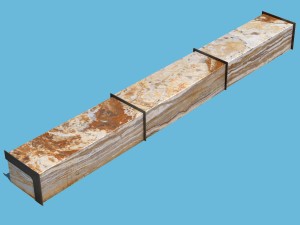 long marble bench 3D 모델
