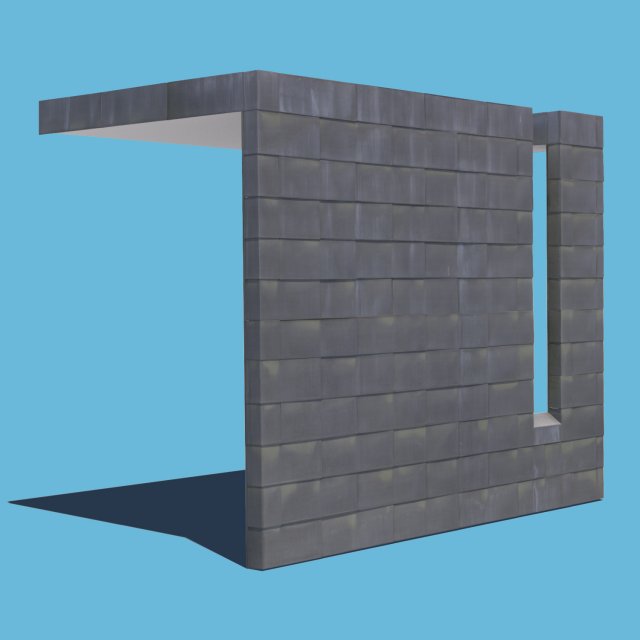 metal tiled wall Model 3D .c4d .max .obj .3ds .fbx .stl .blend 