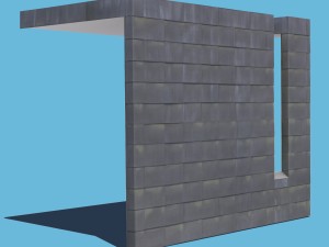metal tiled wall Modèle 3D