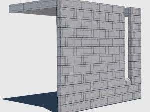 metal tiled wall Model 3D