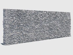 gray stone wall 3D Model