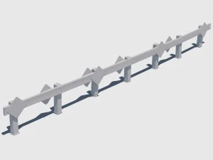 penanda jalan akhir Model 3D