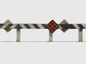 penanda jalan akhir Model 3D