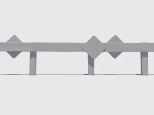 penanda jalan akhir Model 3D