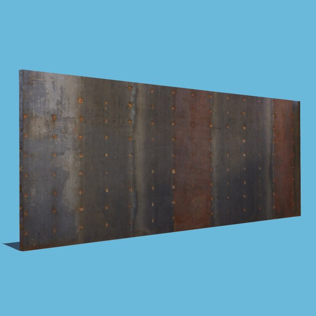 metal wall Modello 3D .c4d .max .obj .3ds .fbx .stl .blend 