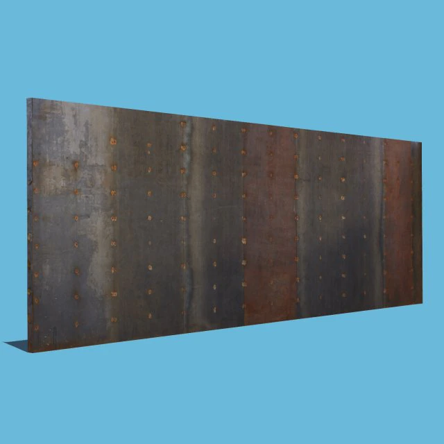 metal wall 3D Model .c4d .max .obj .3ds .fbx .stl .blend 
