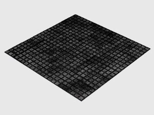 square tiled sidewalk 3D Model