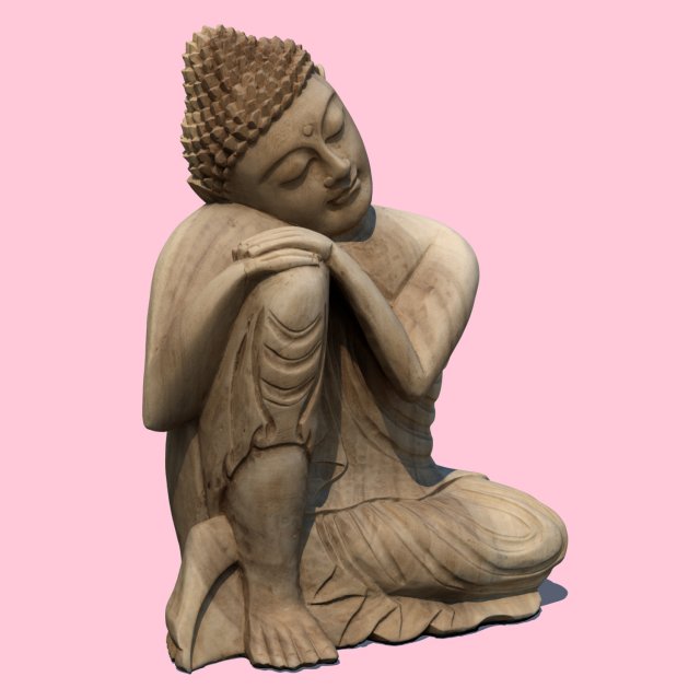 resting buddha Model 3D .c4d .max .obj .3ds .fbx .stl .blend 