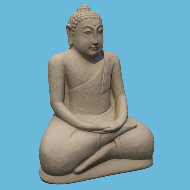 stone buddha 3D Model .c4d .max .obj .3ds .fbx .stl .blend