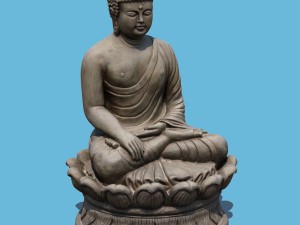 earth touching buddha 3D 모델