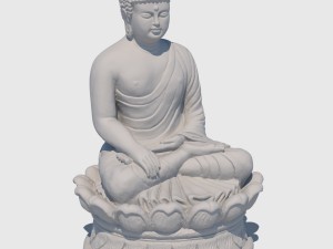 earth touching buddha 3D Model