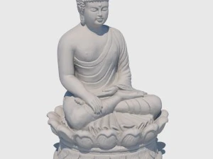 earth touching buddha 3D Model