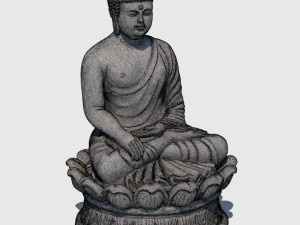 earth touching buddha 3D Model