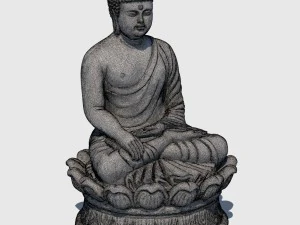 earth touching buddha 3D Model