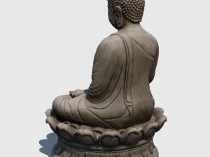 earth touching buddha 3D Model