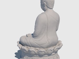 earth touching buddha 3D Model