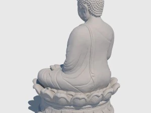 earth touching buddha 3D Model