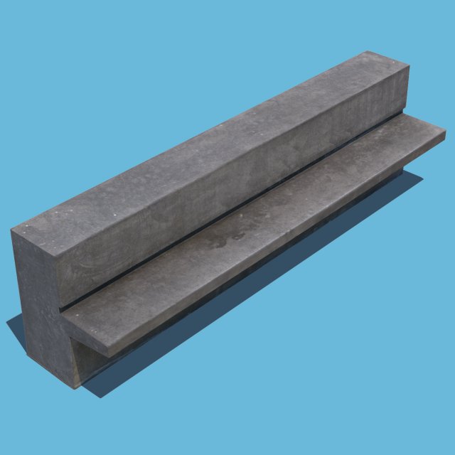 concrete bench Modelo 3D .c4d .max .obj .3ds .fbx .stl .blend 
