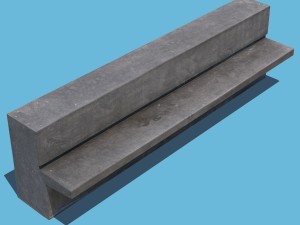 concrete bench Model 3D