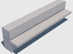 concrete bench Modelo 3D