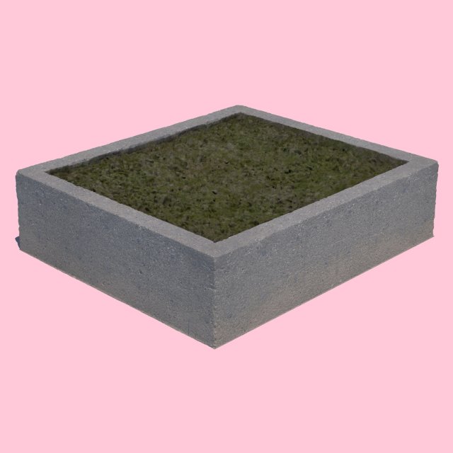 concrete planter square Model 3D .c4d .max .obj .3ds .fbx .stl .blend 