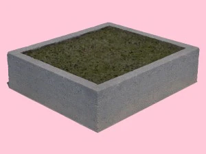 jardinera de hormig&oacute;n cuadrada Modelo 3D