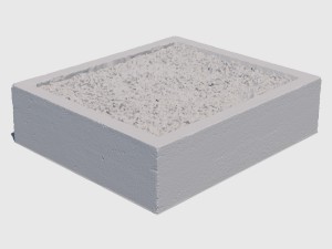 concrete planter square Model 3D