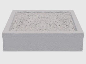 concrete planter square 3D Model