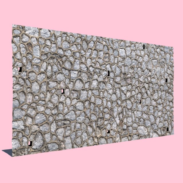 stone wall 3Dモデル .c4d .max .obj .3ds .fbx .stl .blend 