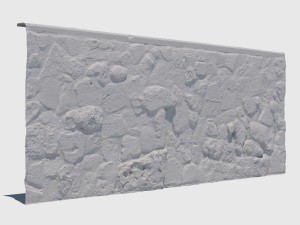 mossy stone wall 3D Model
