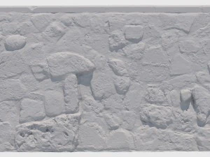 mossy stone wall 3D Model