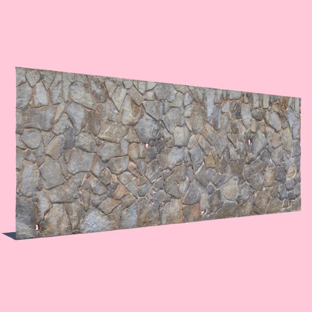 colorful stone wall 3D Model .c4d .max .obj .3ds .fbx .stl .blend 