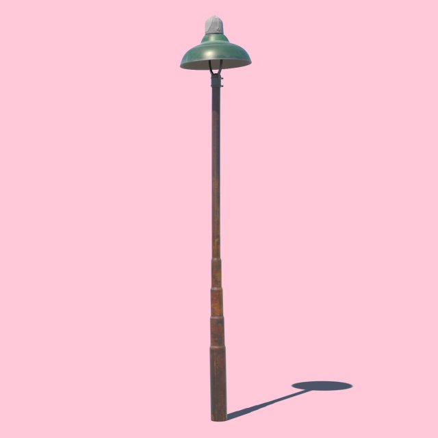 vintage lamp post 3D Model .c4d .max .obj .3ds .fbx .stl .blend 