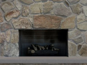 mid-century modern fireplace 3D Model