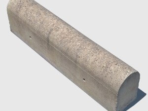 concrete road barrier Model 3D