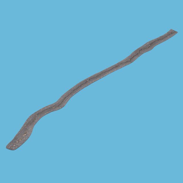 long crack in asphalt Modelo 3D .c4d .max .obj .3ds .fbx .stl .blend 