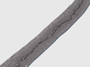 long crack in asphalt Modelo 3D