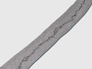 long crack in asphalt 3D Model
