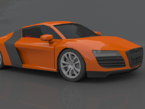 audi r8 blend obj maya fbx Modelo 3D