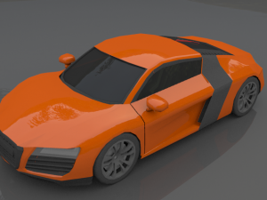 audi r8 blend obj maya fbx Modelo 3D